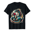 Dragon Reading Book Dragon Enthusiast T-Shirt - Minimalist Print Unisex - T-Shirt, Sweatshirt, Hoodie