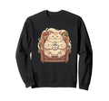 Lazy Cozy Cat Coffee Cup Book Lovers Sweatshirt - Unique Graphic Men Women - T-Shirt, Sweatshirt, Hoodie
