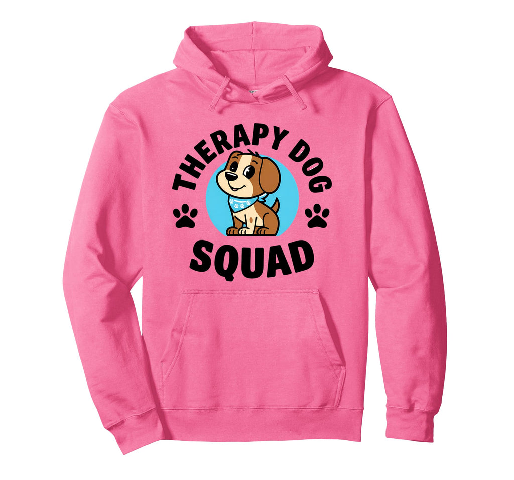 Therapy Dog Squad Team Handler Hoodie - Trendy Graphic Unisex - T-Shirt, Sweatshirt, Hoodie