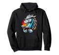 Dragon Reading Book Dragon Enthusiast Hoodie - Trendy Graphic for Adults - T-Shirt, Sweatshirt, Hoodie