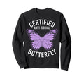 Certified Anti Social Butterfly Art Sweatshirt - Novelty Apparel Unisex - T-Shirt, Sweatshirt, Hoodie