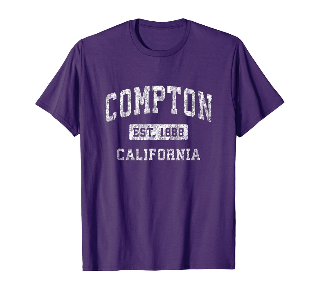 Compton California Ca Established Sports T-Shirt - Graphic Print for Adults - T-Shirt, Sweatshirt, Hoodie