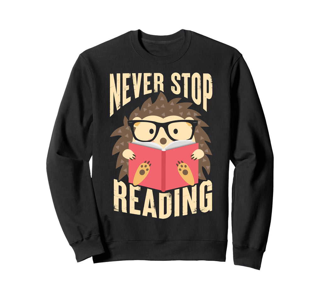 Nerd Hedgehog Wearing Eyeglasses Hoodie - Casual Everyday Wear Men Women - T-Shirt, Sweatshirt, Hoodie