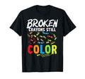 Broken Crayons Still Color Mental T-Shirt - Minimalist Print Men Women - T-Shirt, Sweatshirt, Hoodie