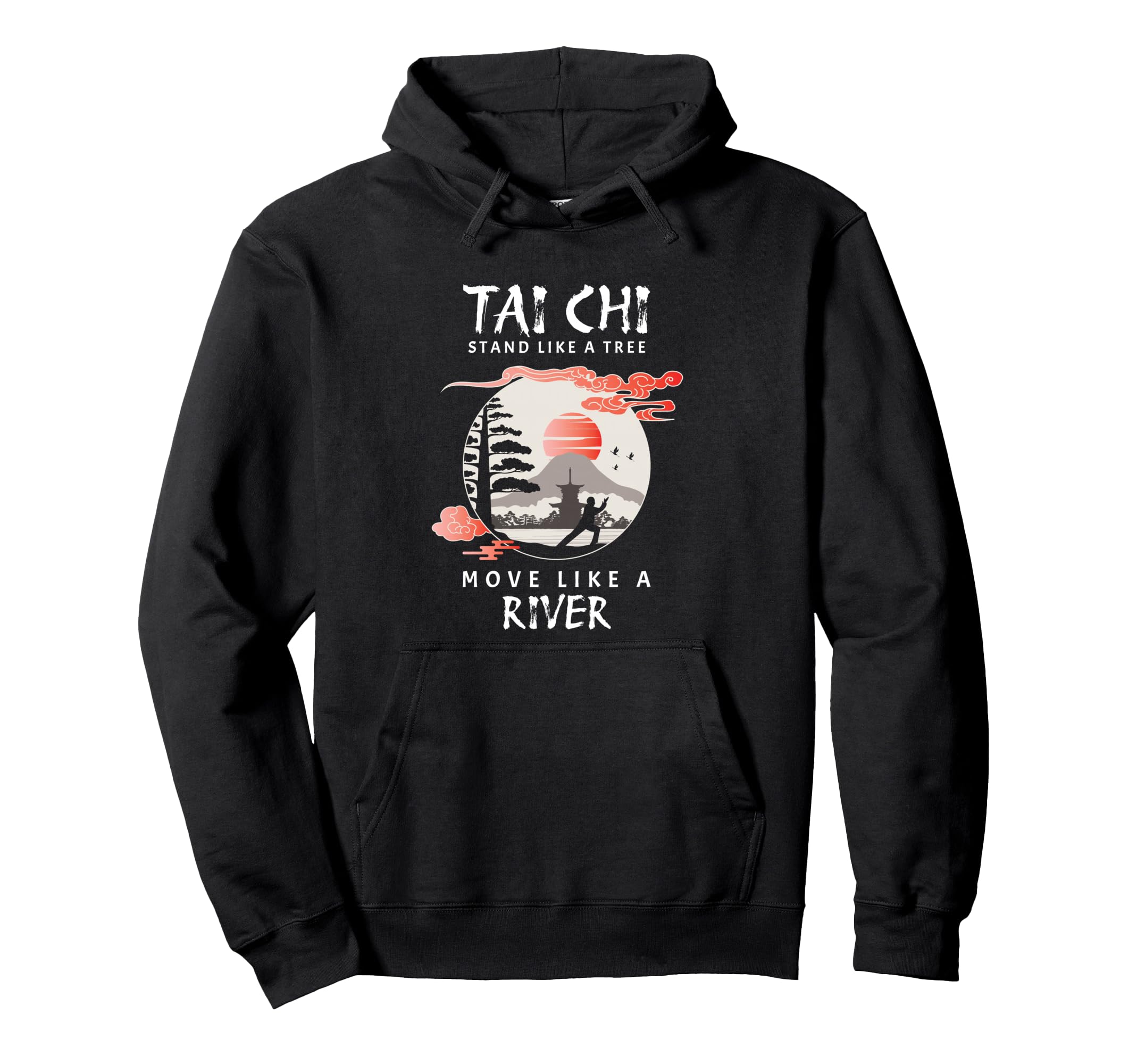 Tai Chi Meditation Martial Arts Zen Hoodie - Fun Novelty Design Men Women - T-Shirt, Sweatshirt, Hoodie