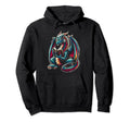 Dragon Reading Book Dragon Enthusiast Hoodie - Minimalist Print Unisex - T-Shirt, Sweatshirt, Hoodie