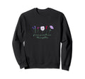 Grow Positive Thoughts Flower Sweatshirt - Minimalist Print for Adults - T-Shirt, Sweatshirt, Hoodie