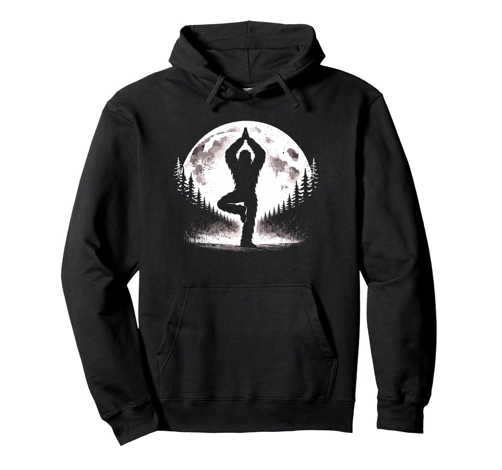 Bigfoot Yoga Pose Self Care Hoodie - Aesthetic Graphic Unisex - T-Shirt, Sweatshirt, Hoodie