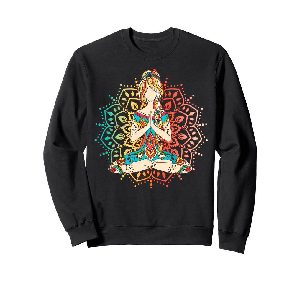 Yoga Lotus Pose Mandala Meditation Sweatshirt - Streetwear Style Men Women - T-Shirt, Sweatshirt, Hoodie
