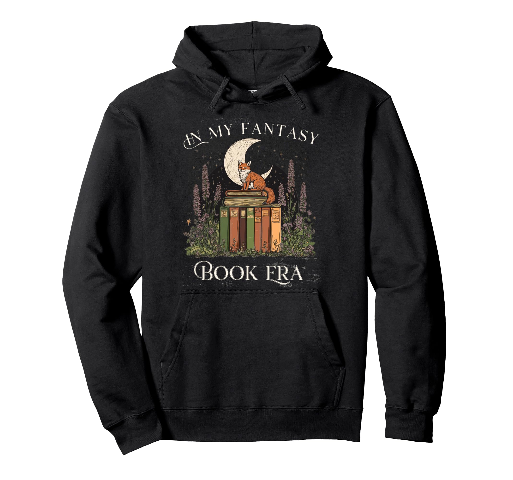 My Fantasy Era Book Lover Fox Art Hoodie - Aesthetic Graphic Men Women - T-Shirt, Sweatshirt, Hoodie