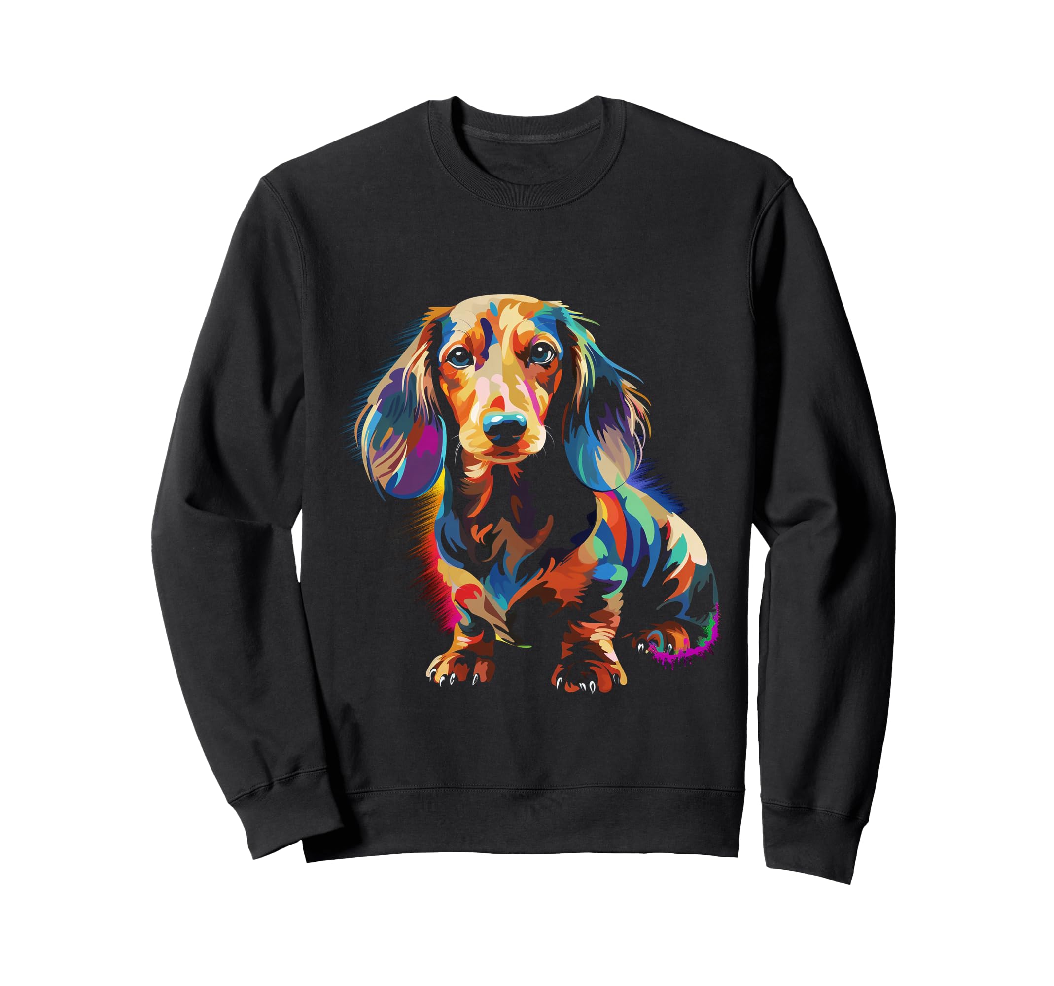Lanhaar Dachshund Sweatshirt - Trendy Graphic Unisex - T-Shirt, Sweatshirt, Hoodie