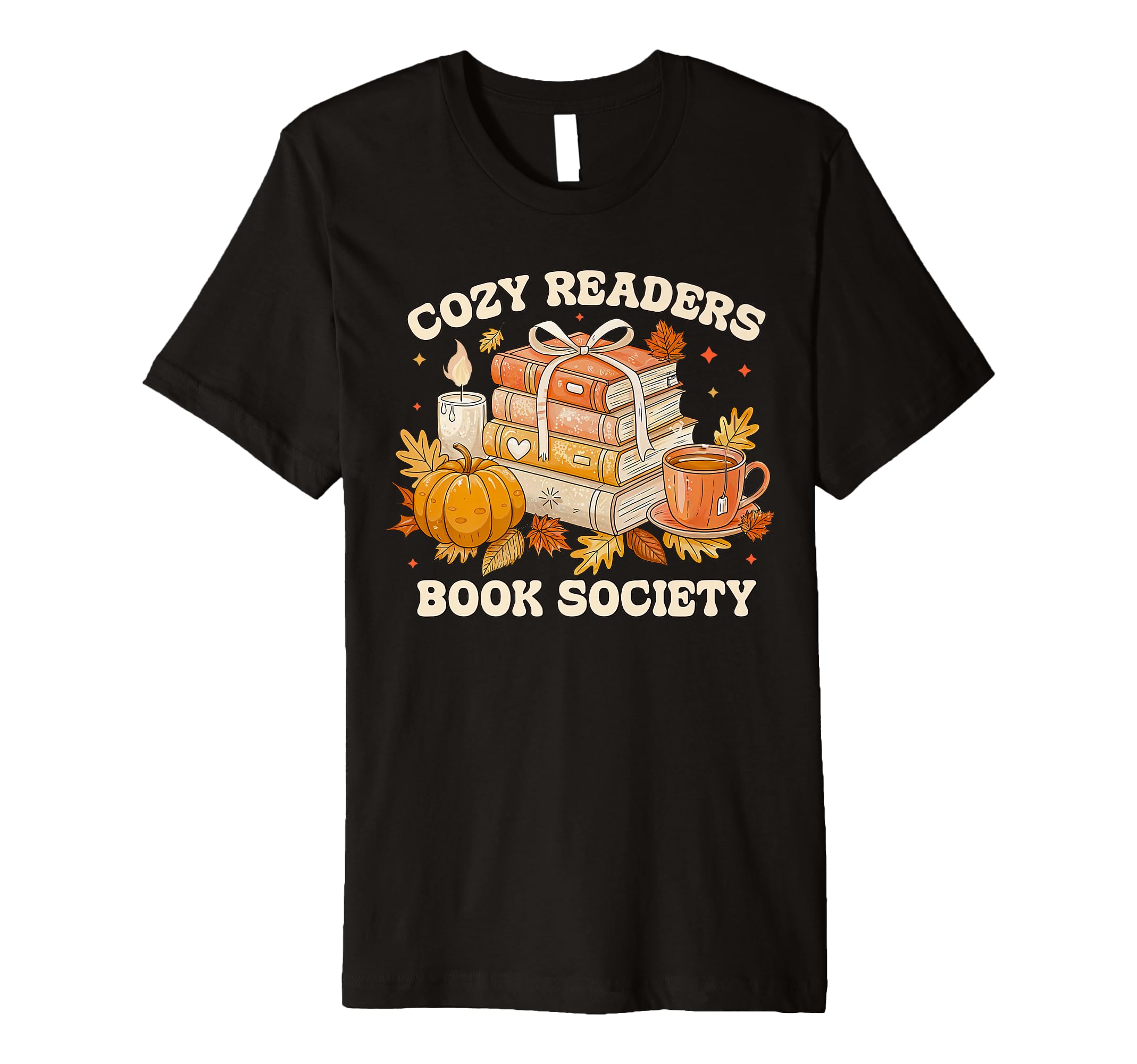 Fall Bibliophile Cozy Readers Book Society T-Shirt - Unique Graphic Unisex - T-Shirt, Sweatshirt, Hoodie