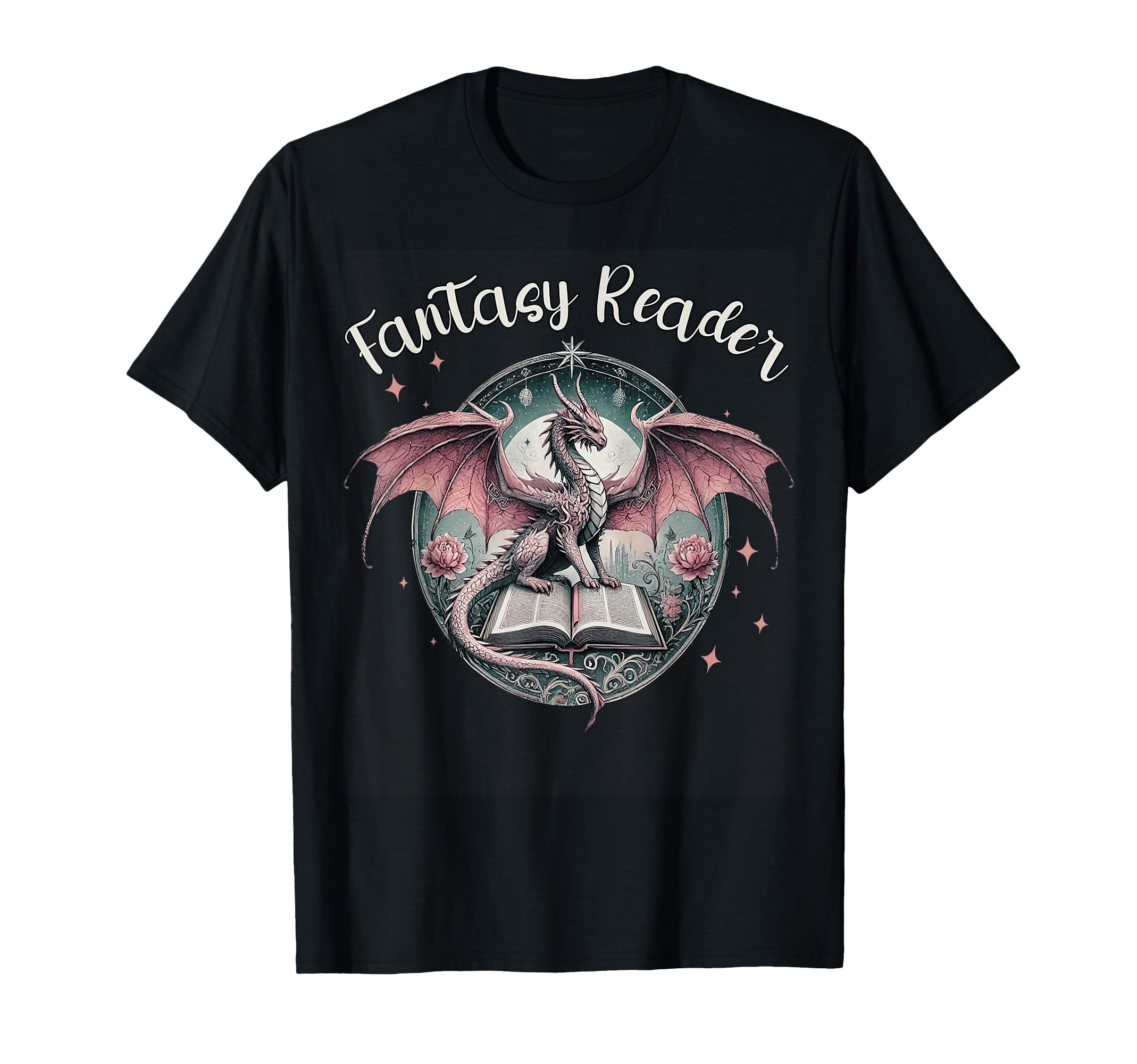 Fantasy Reader Dragon Book Lover T-Shirt - Graphic Print for Adults - T-Shirt, Sweatshirt, Hoodie