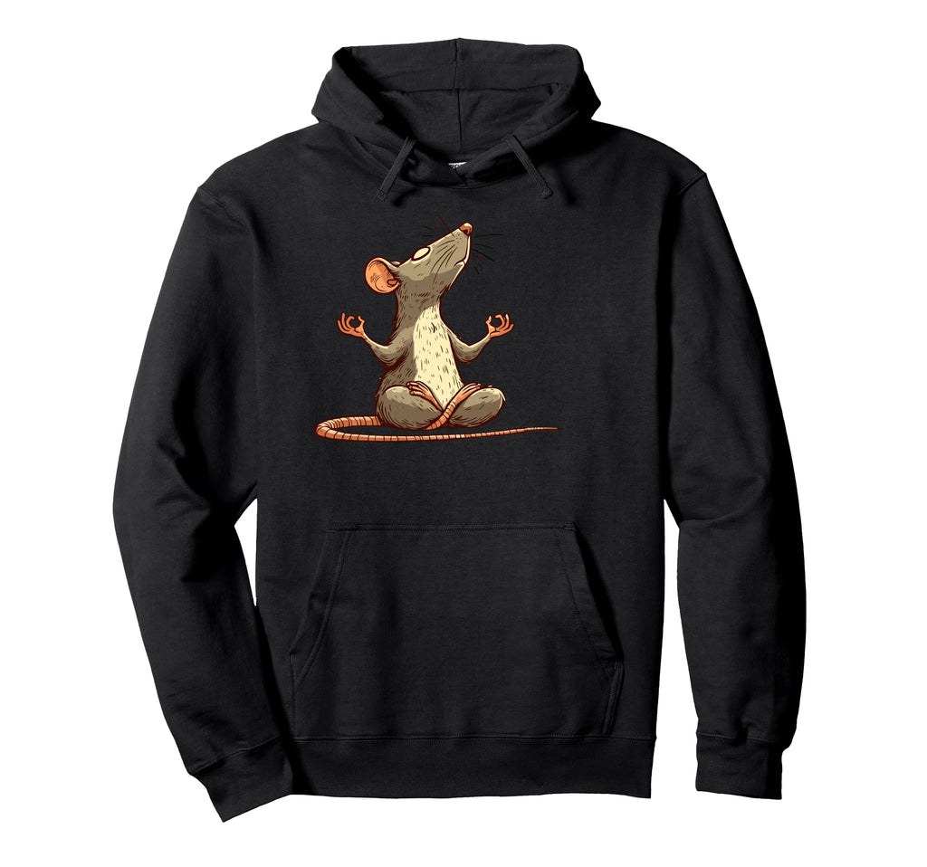 Meditation Rat Mouse Yoga Pose Hoodie - Streetwear Style for Adults - T-Shirt, Sweatshirt, Hoodie