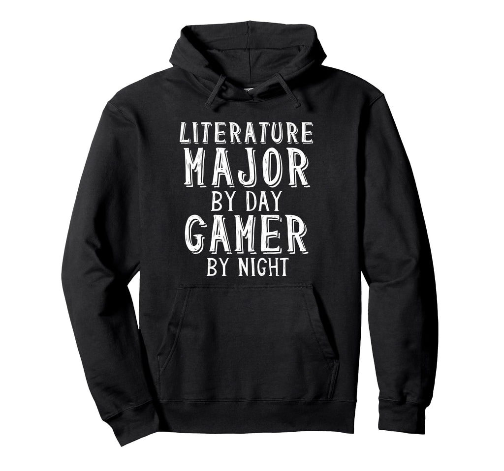 Literature Major Day Gamer Night English Hoodie - Graphic Print for Adults - T-Shirt, Sweatshirt, Hoodie