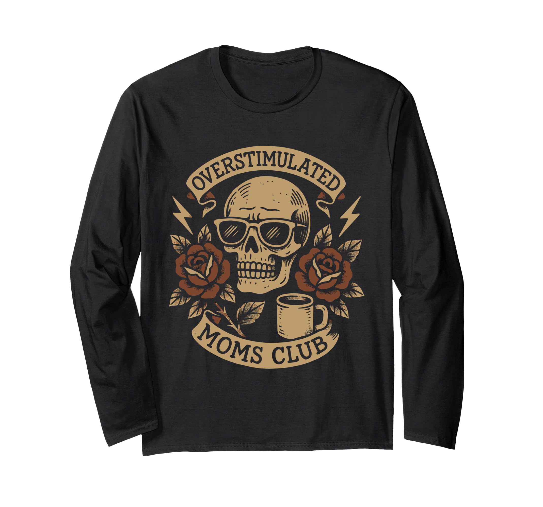 Overstimulated Moms Club Groovy Sweatshirt - Unique Graphic for Adults - T-Shirt, Sweatshirt, Hoodie