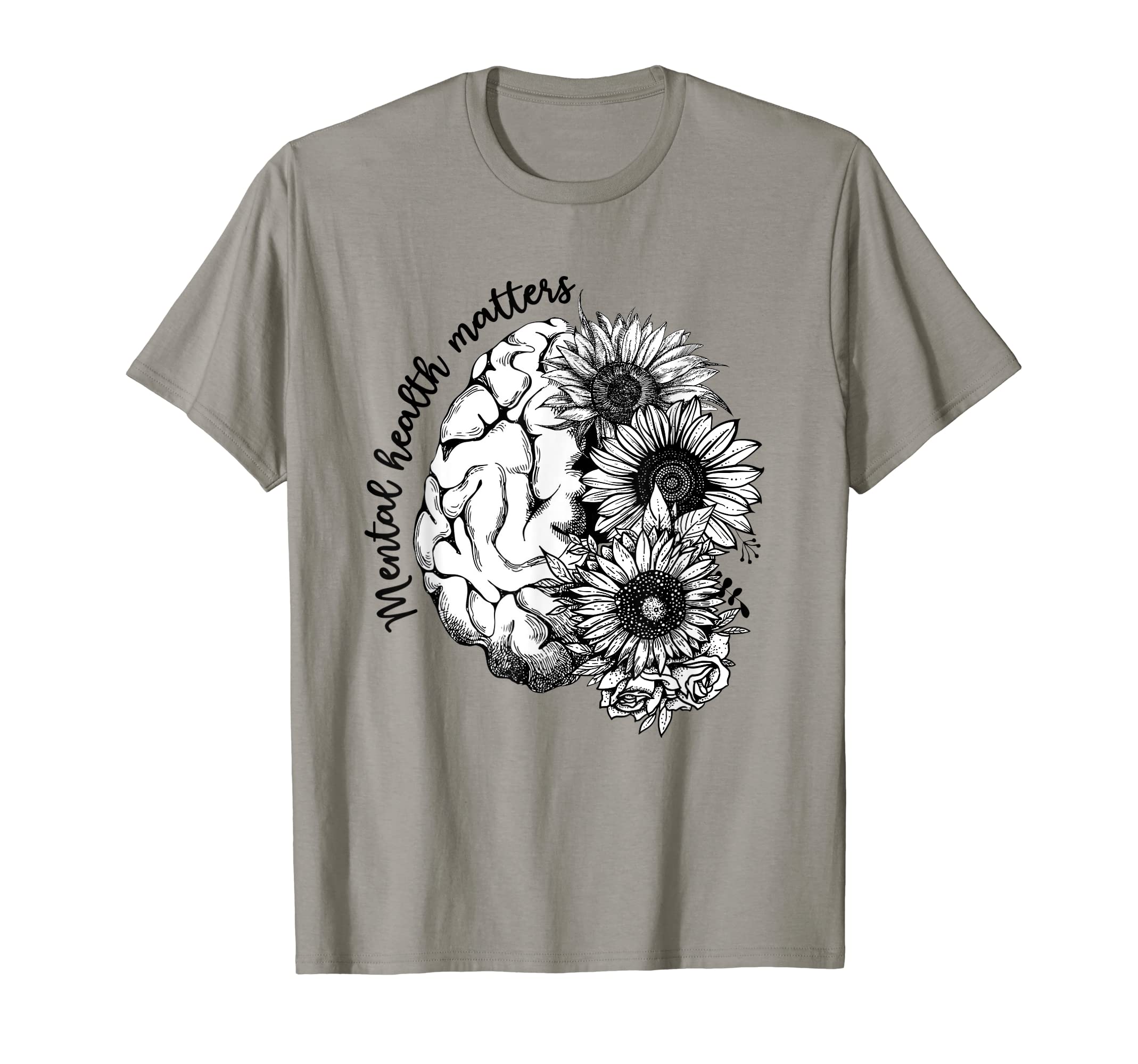 Mental Health Matters Sunflowers Spread T-Shirt - Trendy Graphic Men Women - T-Shirt, Sweatshirt, Hoodie