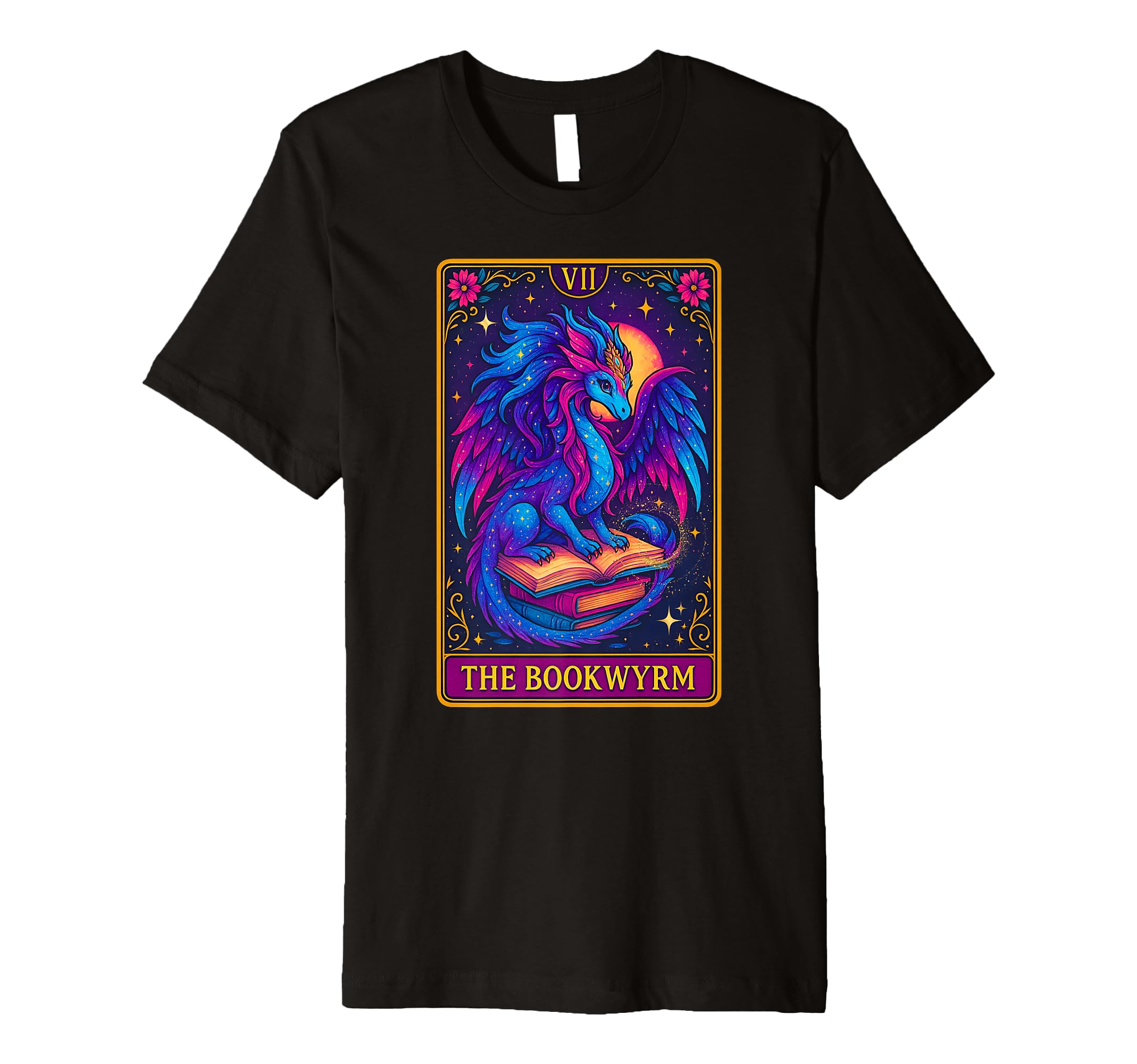 Dragon Tarot Card Bookwyrm Book T-Shirt - Aesthetic Graphic for Adults - T-Shirt, Sweatshirt, Hoodie