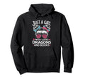Just Who Loves Dragons And Books Hoodie - Minimalist Print Unisex - T-Shirt, Sweatshirt, Hoodie