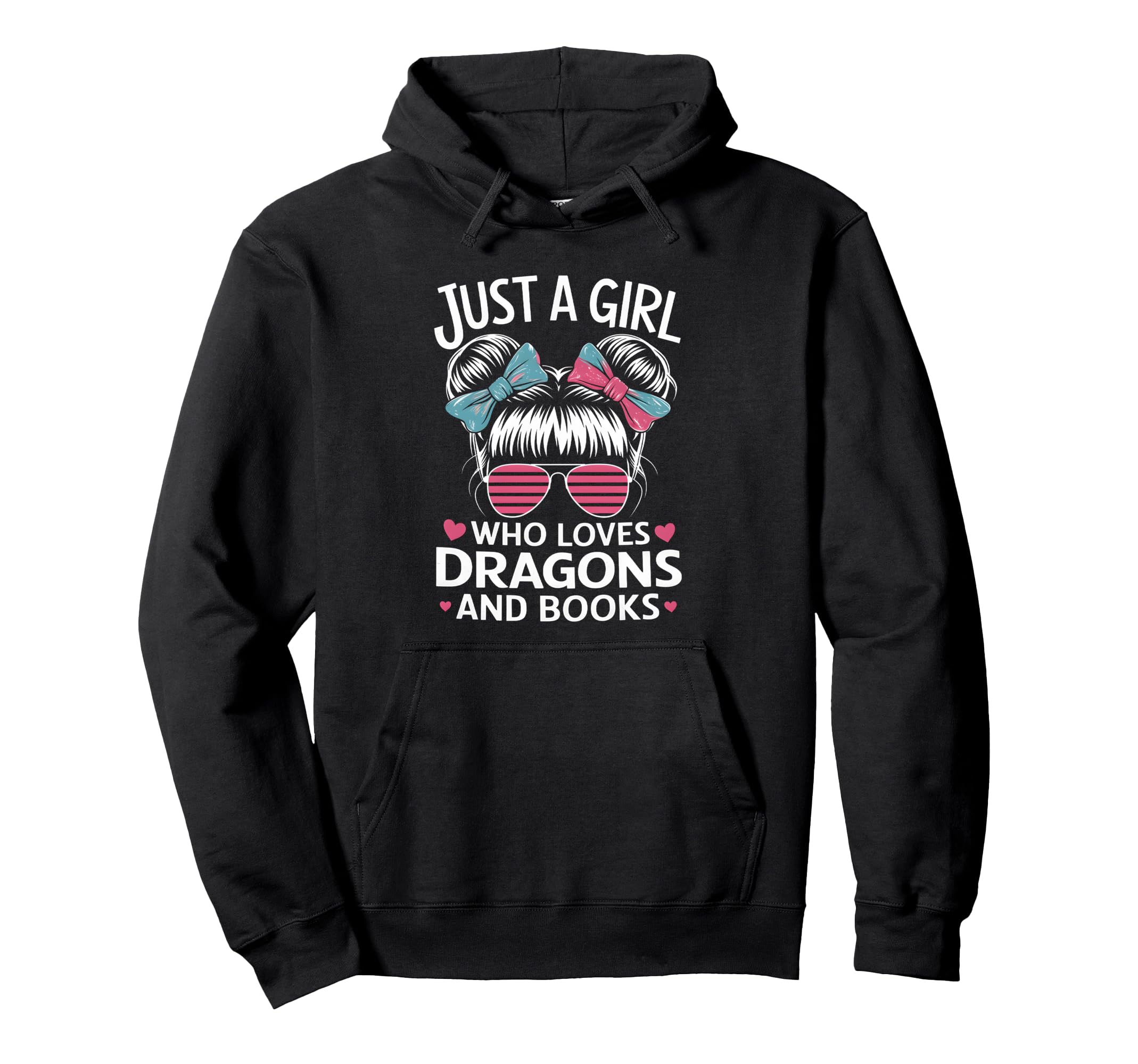 Just Who Loves Dragons And Books Hoodie - Minimalist Print Unisex - T-Shirt, Sweatshirt, Hoodie
