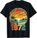 Awesome Since 1972 Vintage Beach Tropical 54th Birthday T-Shirt Unisex T-shirt, Sweatshirt, Hoodie, Long Sleeve Tee - T-Shirt, Sweatshirt, Hoodie
