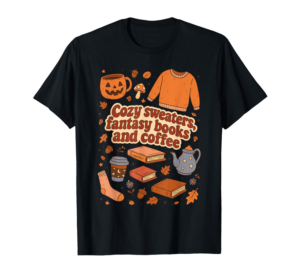 Fall Cozy Sweaters Coffee And T-Shirt - Aesthetic Graphic for Adults - T-Shirt, Sweatshirt, Hoodie