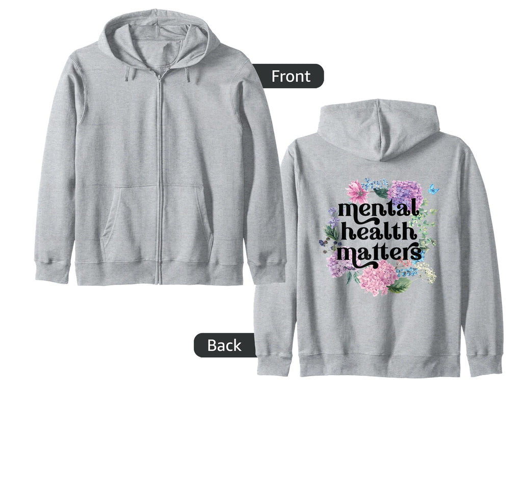 Mental Health Awareness Warrior Gifts Hoodie - Graphic Print Men Women - T-Shirt, Sweatshirt, Hoodie