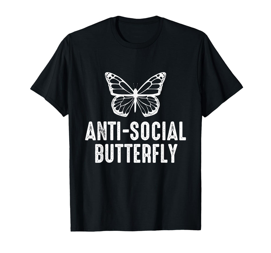 Anti Social Butterfly Introvert Gift T-Shirt - Aesthetic Graphic Men Women - T-Shirt, Sweatshirt, Hoodie