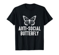 Anti Social Butterfly Introvert Gift T-Shirt - Aesthetic Graphic Men Women - T-Shirt, Sweatshirt, Hoodie