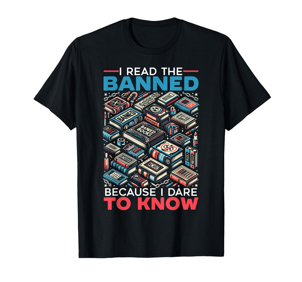 Read Banned Books Bookworm Book Lover T-Shirt - Minimalist Print Unisex - T-Shirt, Sweatshirt, Hoodie