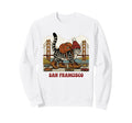 San Francisco Cat Golden Gates Bridge Sweatshirt - Streetwear Style Unisex - T-Shirt, Sweatshirt, Hoodie