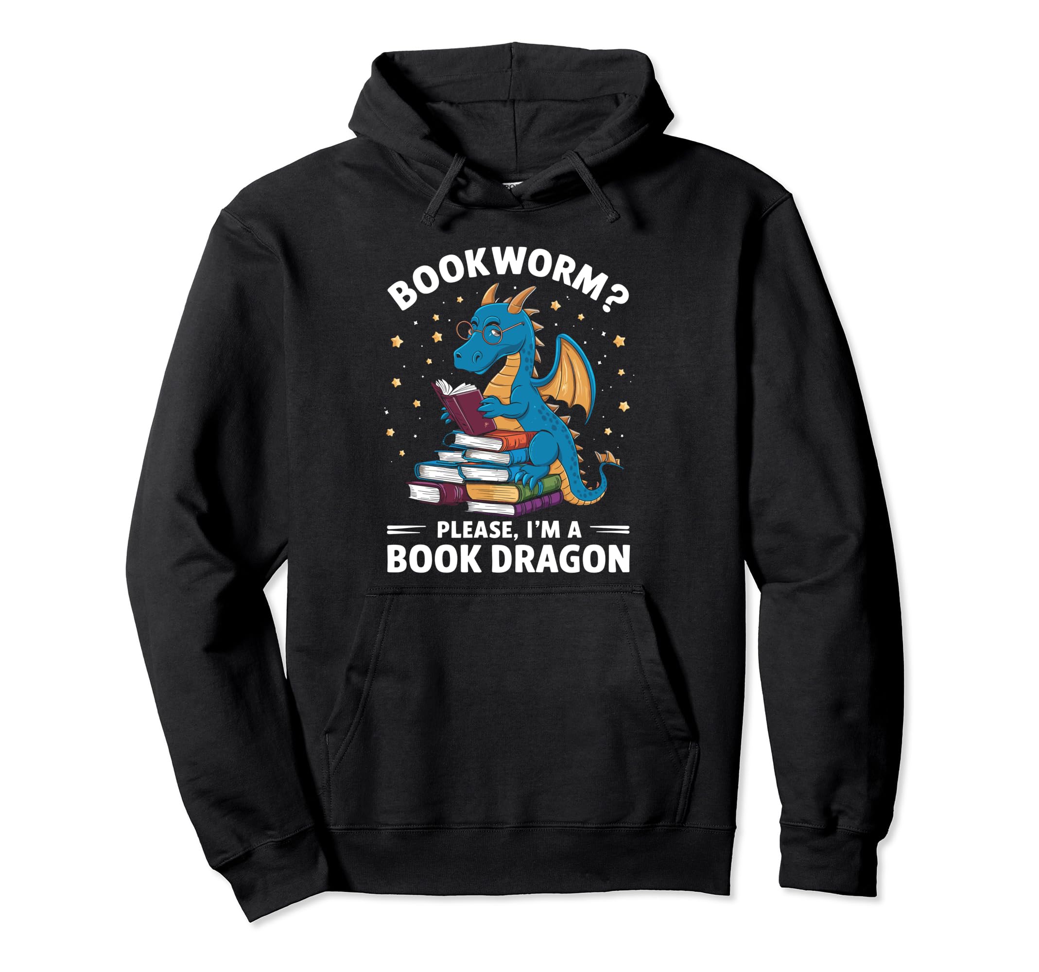 Bookworm Please Im Book Dragon Hoodie - Aesthetic Graphic Unisex - T-Shirt, Sweatshirt, Hoodie