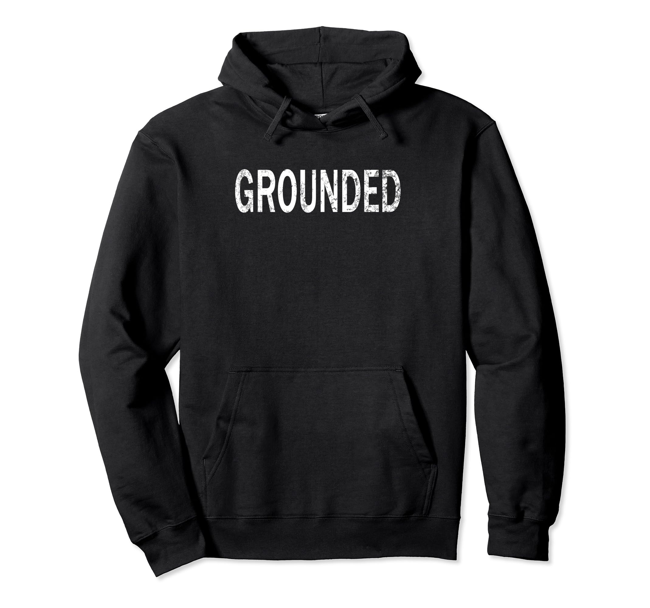 Grounded Distressed Mindfulness Meditation Hoodie - Novelty Apparel Unisex - T-Shirt, Sweatshirt, Hoodie