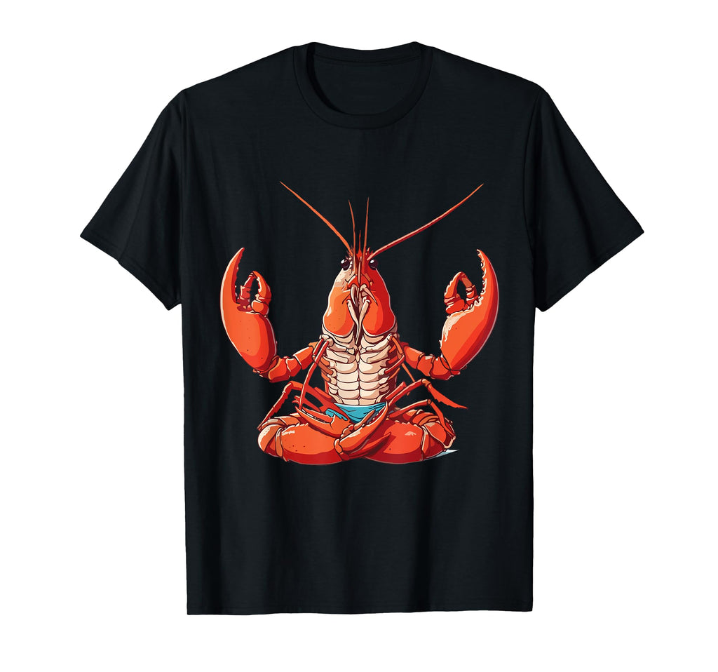 Meditation Lobster Yoga Pose Relaxing T-Shirt - Novelty Apparel Men Women - T-Shirt, Sweatshirt, Hoodie