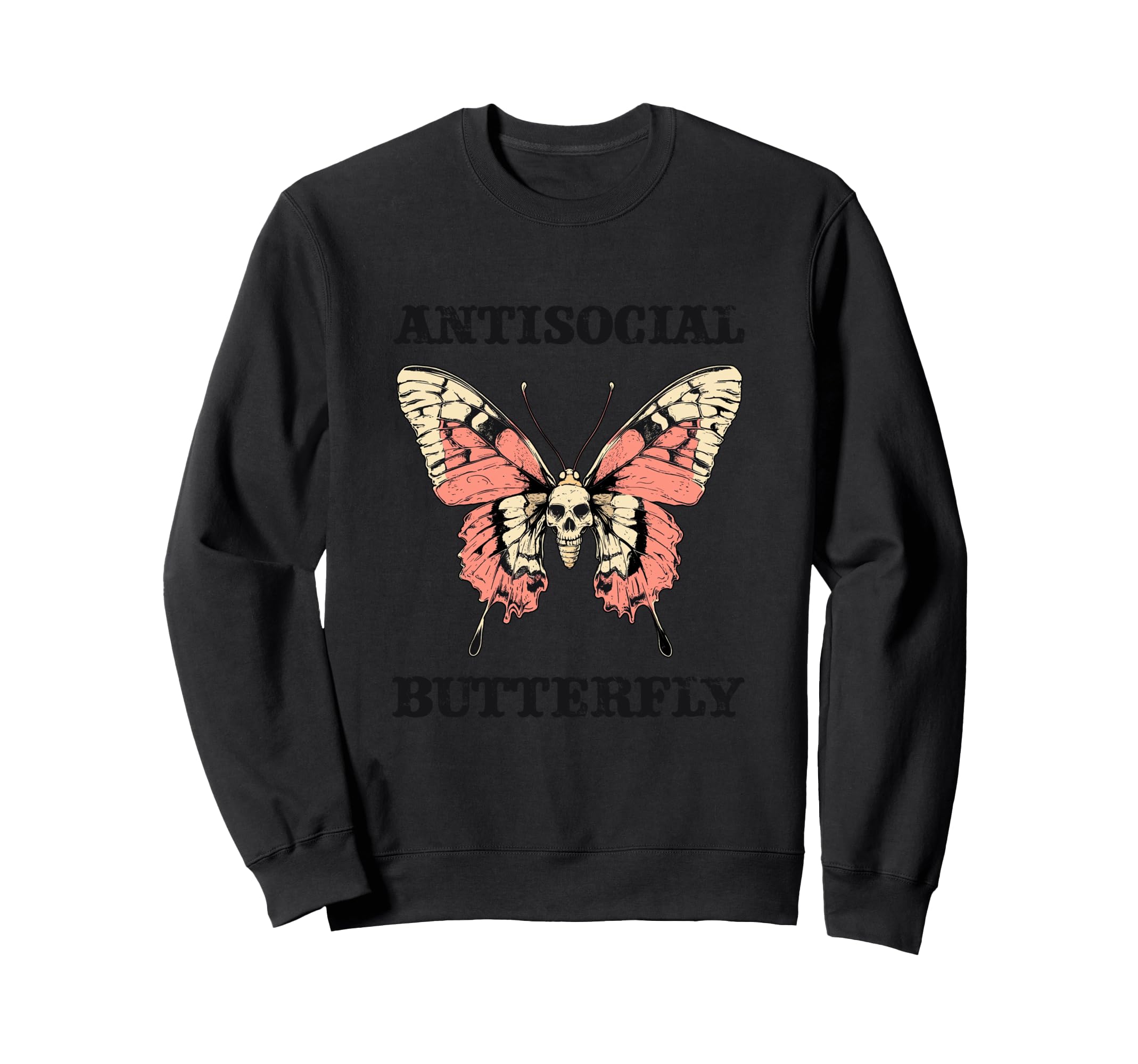 Antisocial Butterfly Gift Sweatshirt - Custom Art Print for Adults - T-Shirt, Sweatshirt, Hoodie