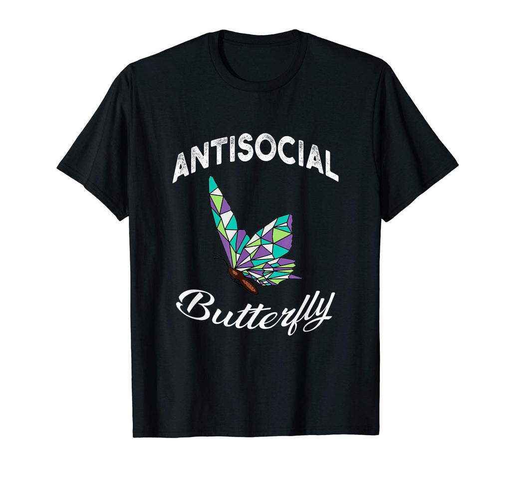 Antisocial Butterfly Introvert T-Shirt - Aesthetic Graphic Men Women - T-Shirt, Sweatshirt, Hoodie
