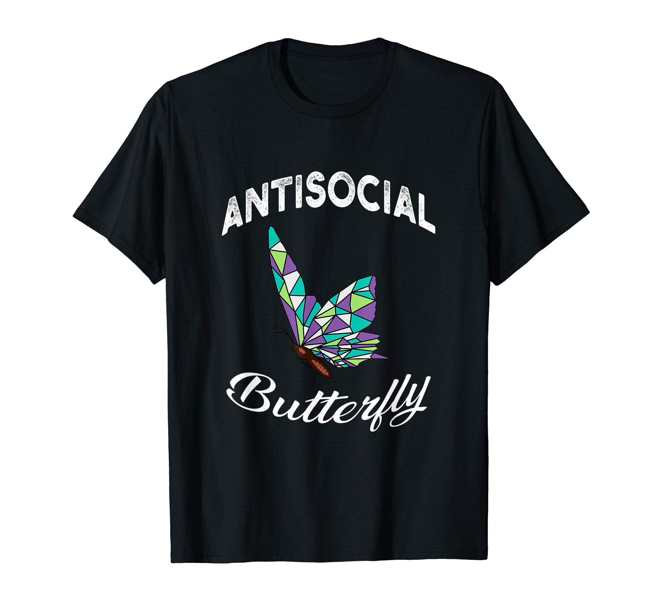 Antisocial Butterfly Introvert T-Shirt - Aesthetic Graphic Men Women - T-Shirt, Sweatshirt, Hoodie