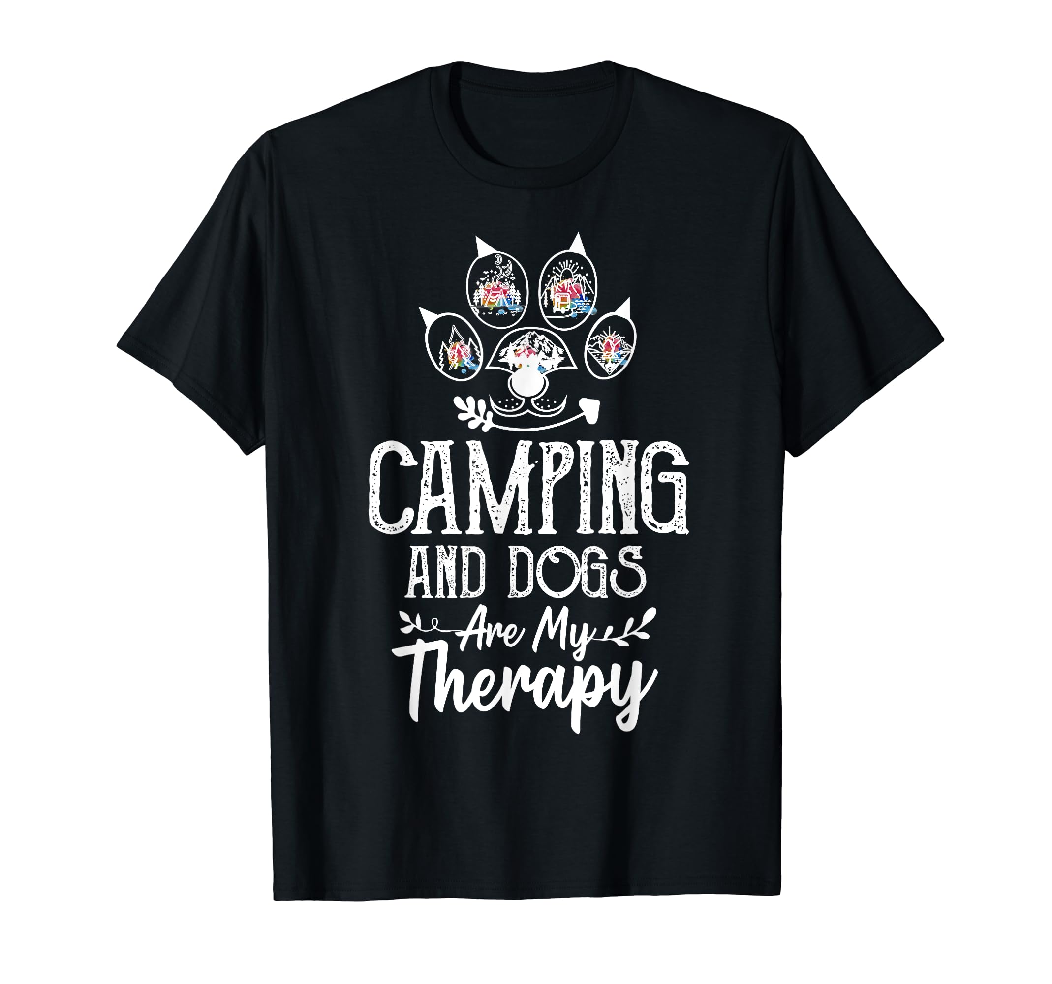Mountain Funny Camping And Dog Are My T-Shirt - Custom Art Print Men Women - T-Shirt, Sweatshirt, Hoodie