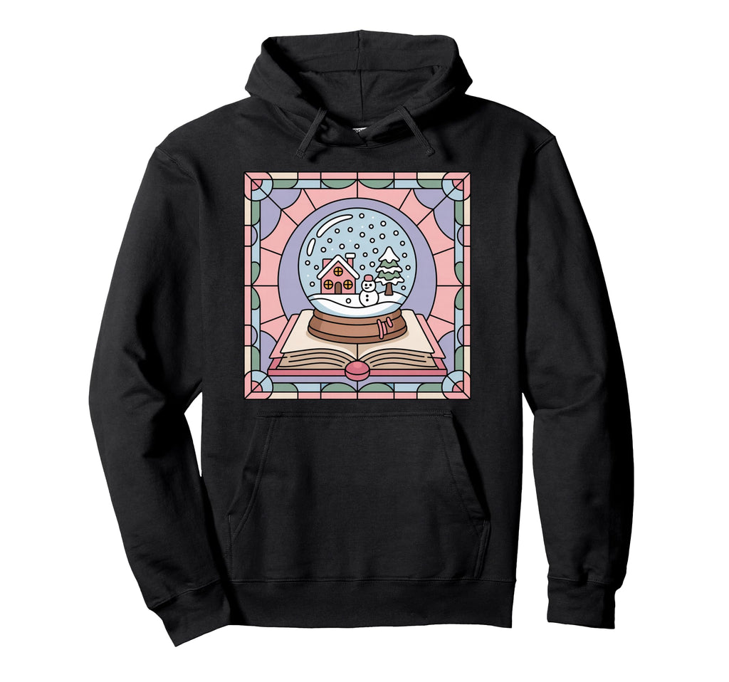 Winter Snowman Snow Globe Art Book Hoodie - Streetwear Style Men Women - T-Shirt, Sweatshirt, Hoodie