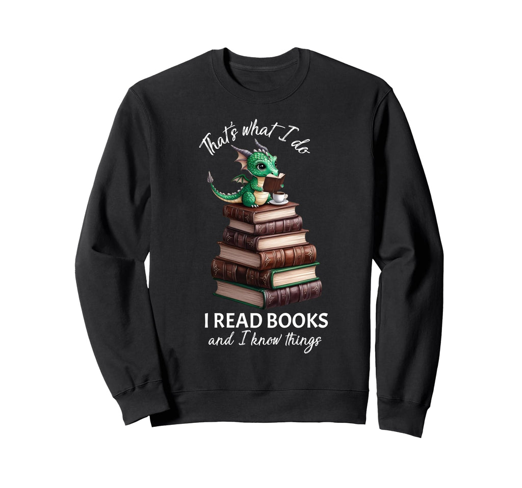 Librarian Bibliophile Dragon Coffee I Sweatshirt - Novelty Apparel Unisex - T-Shirt, Sweatshirt, Hoodie