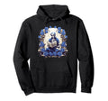 Skeleton Reading Book Lover Floral Blue Hoodie - Trendy Graphic Men Women - T-Shirt, Sweatshirt, Hoodie