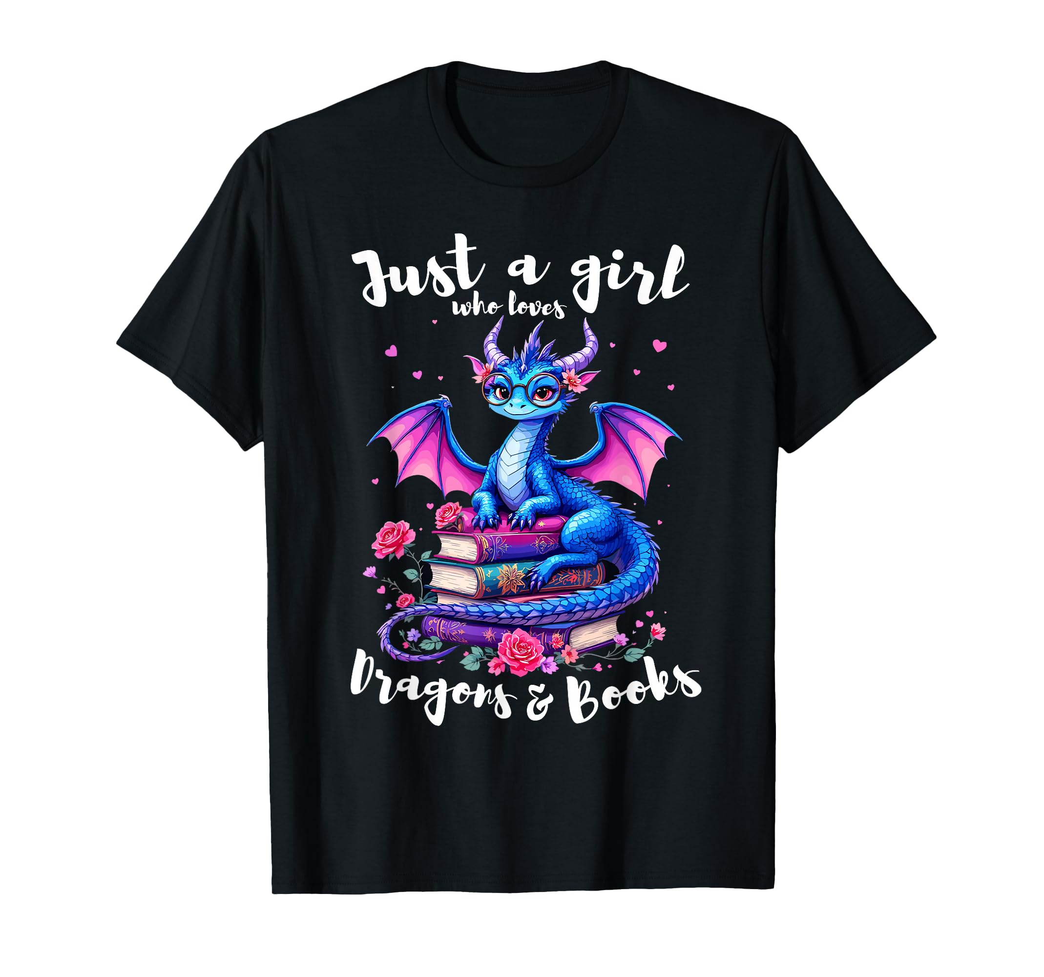 Just Who Loves Dragons And Books T-Shirt - Novelty Apparel Men Women - T-Shirt, Sweatshirt, Hoodie