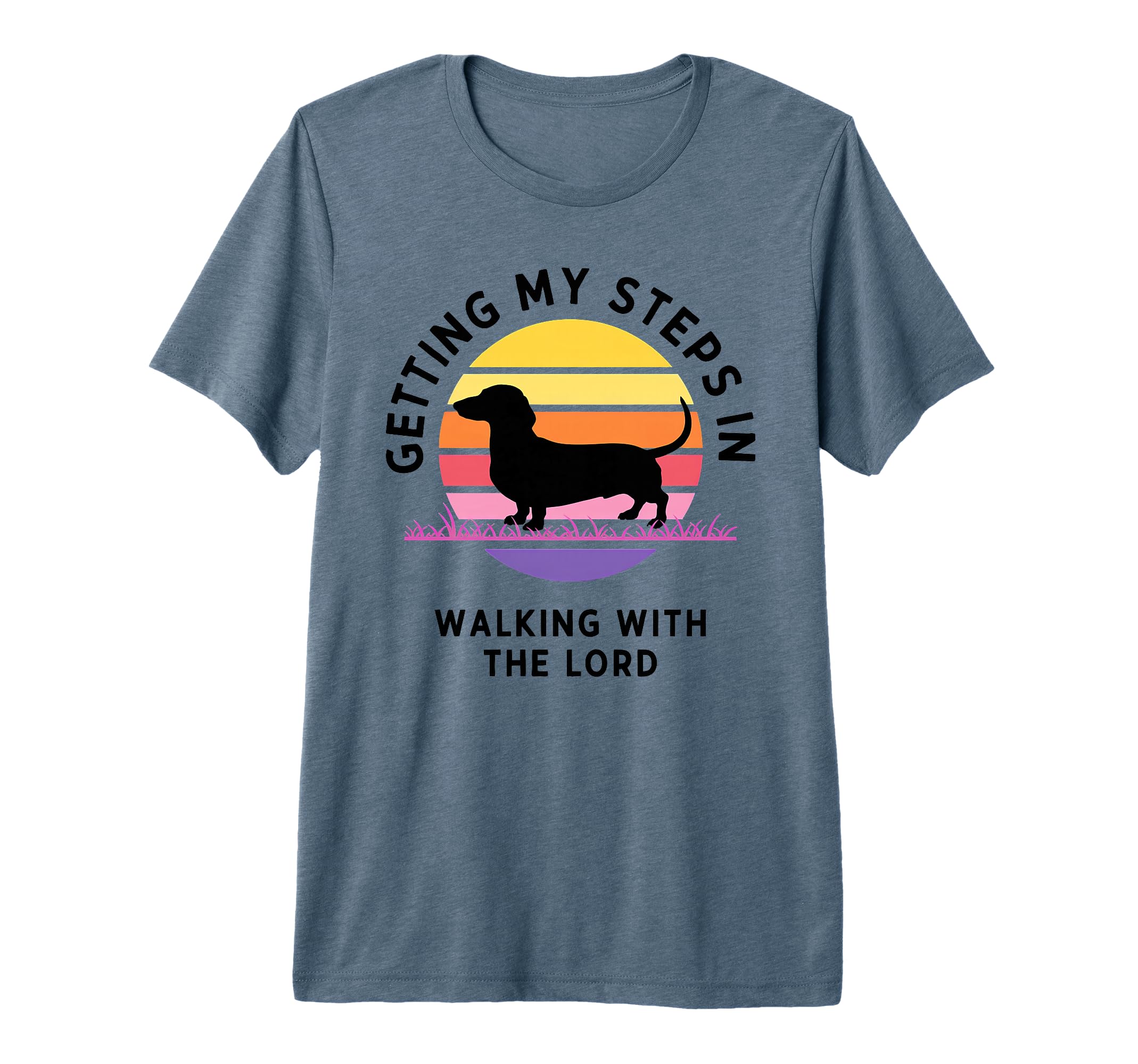 Getting My Steps Walking Lord Dachshund T-Shirt - Unique Graphic Unisex - T-Shirt, Sweatshirt, Hoodie