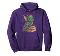 Kawaii Dragon Fantasy Book Lover Hoodie - Fun Novelty Design Men Women - T-Shirt, Sweatshirt, Hoodie
