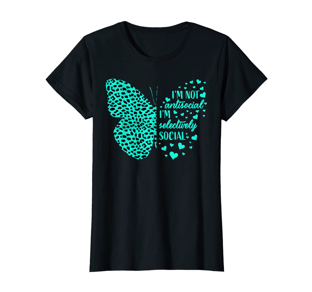 Womens Antisocial Butterfly Funny T-Shirt - Graphic Print for Adults - T-Shirt, Sweatshirt, Hoodie