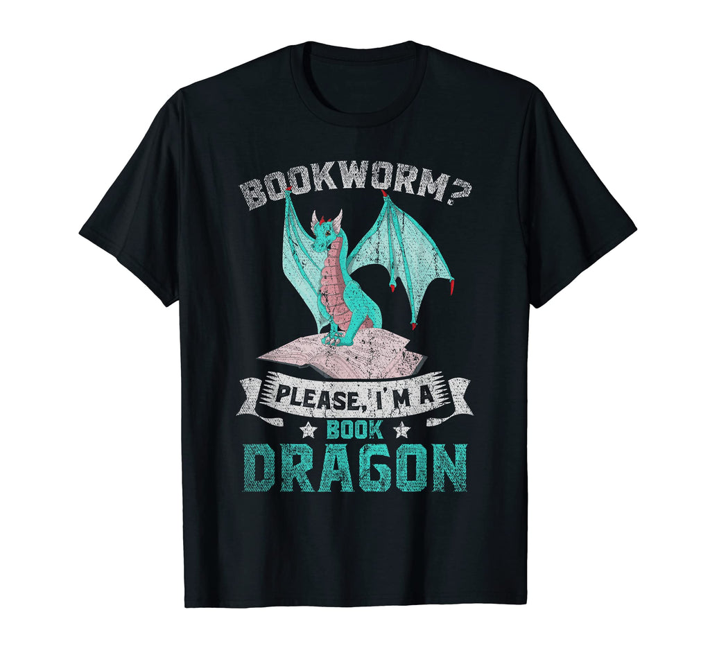Bookworm Please Im Book Dragon Funny T-Shirt - Graphic Print for Adults - T-Shirt, Sweatshirt, Hoodie