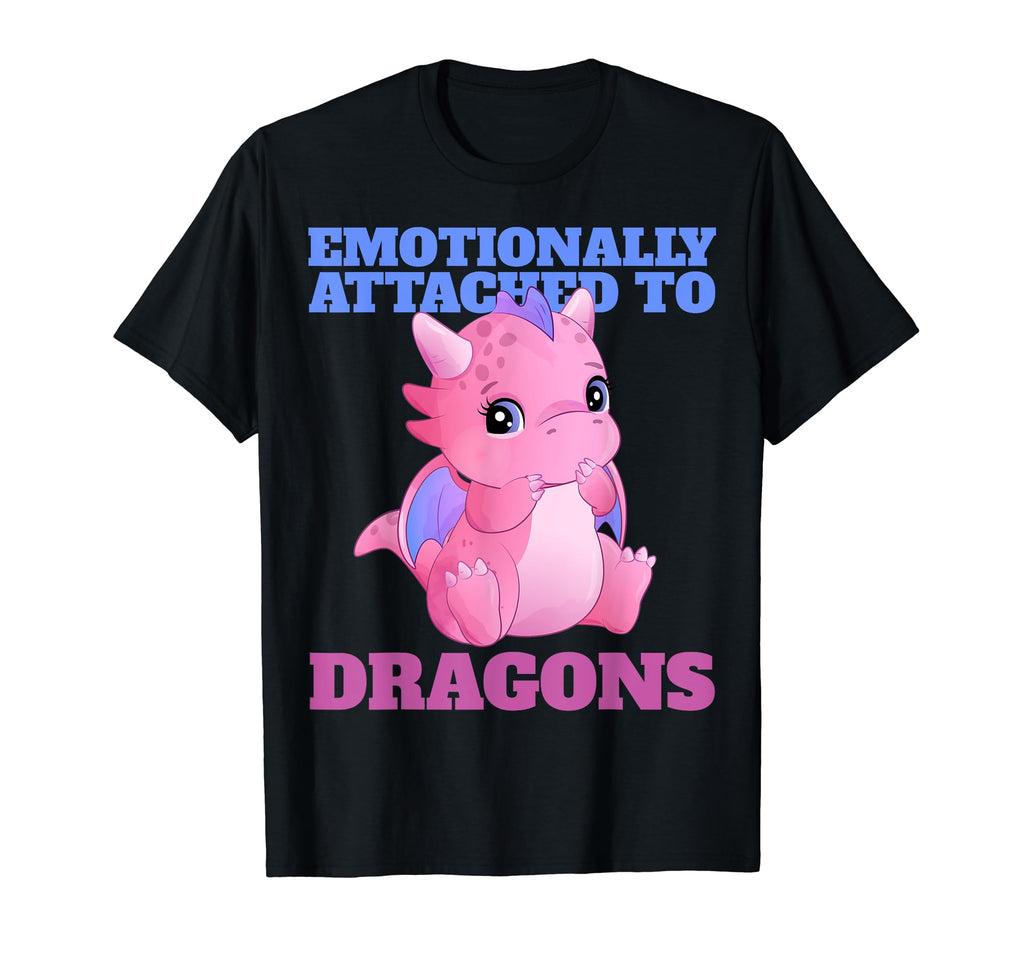 Emotionally Attached To Dragons Books T-Shirt - Custom Art Print Men Women - T-Shirt, Sweatshirt, Hoodie