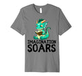 Dragon Reading Book Worm Nerd School T-Shirt - Minimalist Print for Adults - T-Shirt, Sweatshirt, Hoodie