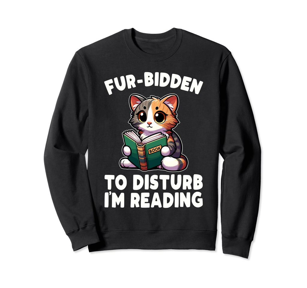 Reading Book Cat Library Reading Sweatshirt - Aesthetic Graphic Unisex - T-Shirt, Sweatshirt, Hoodie