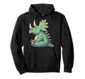 Meditation Triceratops Yoga Pose Hoodie - Novelty Apparel Men Women - T-Shirt, Sweatshirt, Hoodie